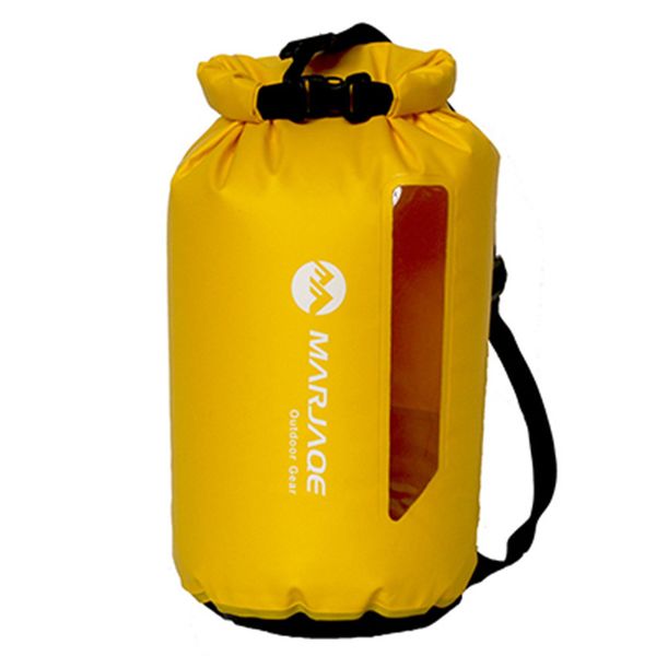 

20l waterproof dry bag with visiable window keeps gear dry for kayaking, beach, rafting, boating, hiking, camping and fishing