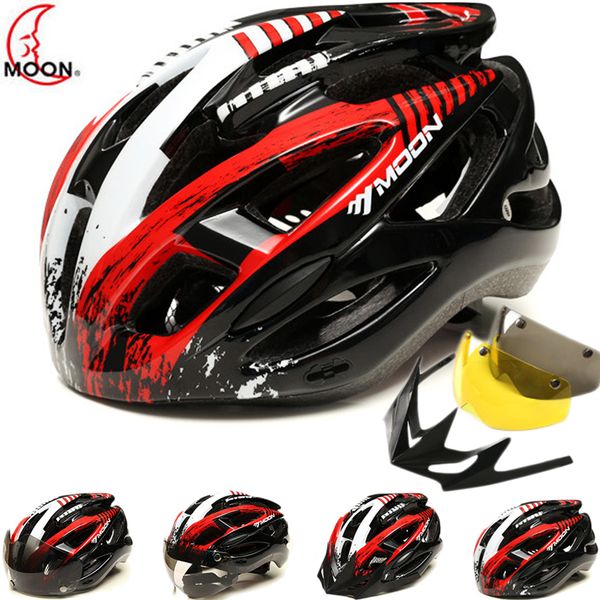 

bicycle helmet integrally-molded road/mountain/mtb/trial bike cycling helmet 1*detachable visor/2*magnetic absorption goggles