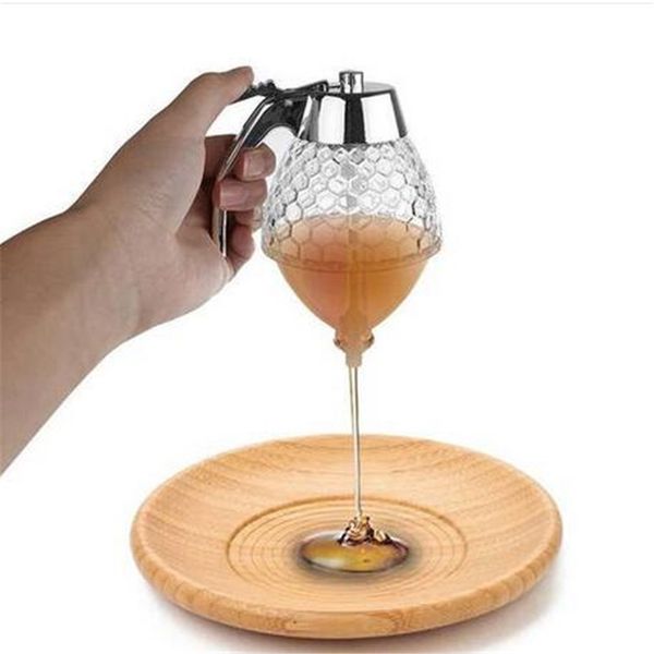 

wholesales clear honey syrup dispenser acrylic kitchen holder pot container cooking tool dessert tool