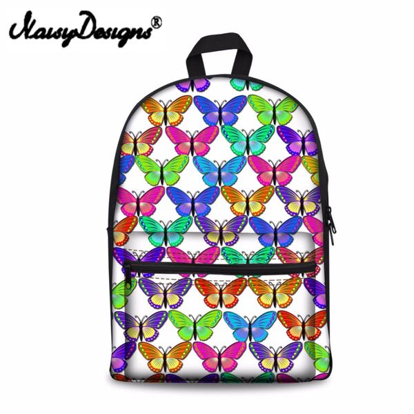 

noisydesigns butterfly funny printed kids school bags girls teenage student casual canvas children bookpack bag cute dog y18110107