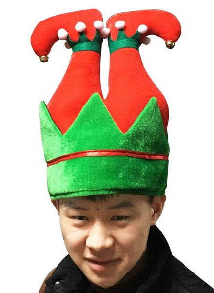 

взрослые дети смешной рождественская вечеринка hat - эльф штаны санта hat рождество гадкий свитер cap рождество подарок, Black;red