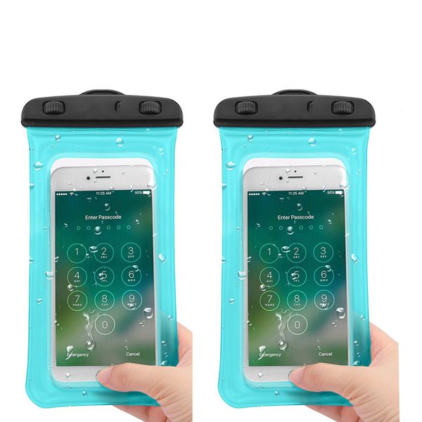 2 estilo ao ar livre de plástico pvc caso seca esporte proteção celular universal saco à prova d 'água para o telefone inteligente desconto preço novo hot