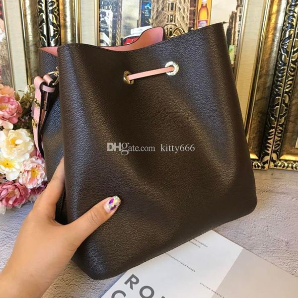 

neonoe shoulder bags noÃ© genuine leather bucket bag women famous brands designer handbags flower printing crossbody bag twist dhl ship