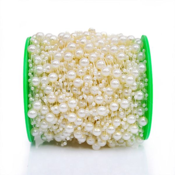 

66.66 yards pearl garland roll of beads pearl string of pearls bead chain beaded wire pearl strands for decorating wedding party supplies