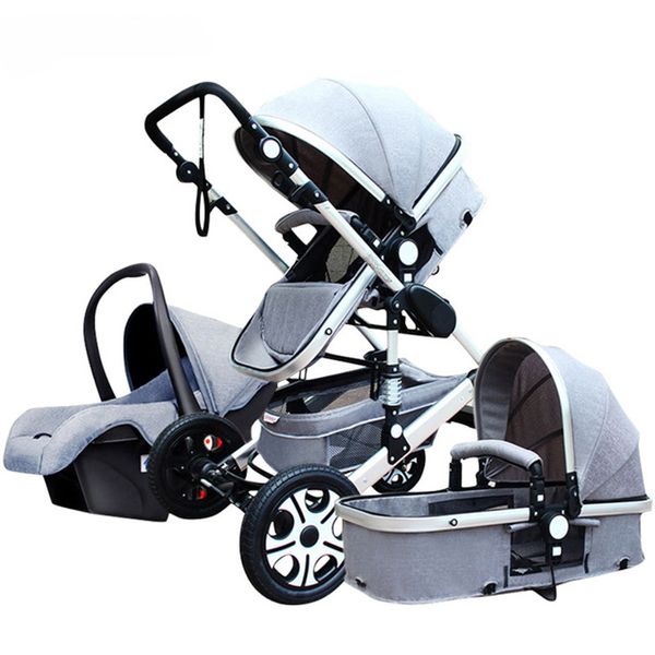 

baby stroller 3 in 1 with car seat high landscope folding baby carriage for child from 0-3 years prams for newborns