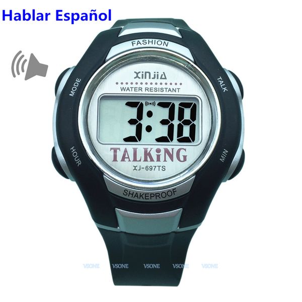

Испанский говоря часы для слепых и пожилых людей электронные спортивные часы гов