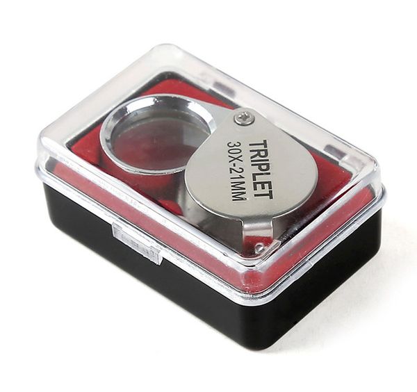 

magnifying glasses mini 30x21mm jewelers eye loupes jewelry diamond magnifiers ingenious portable loupe magnifier silver color dhl free