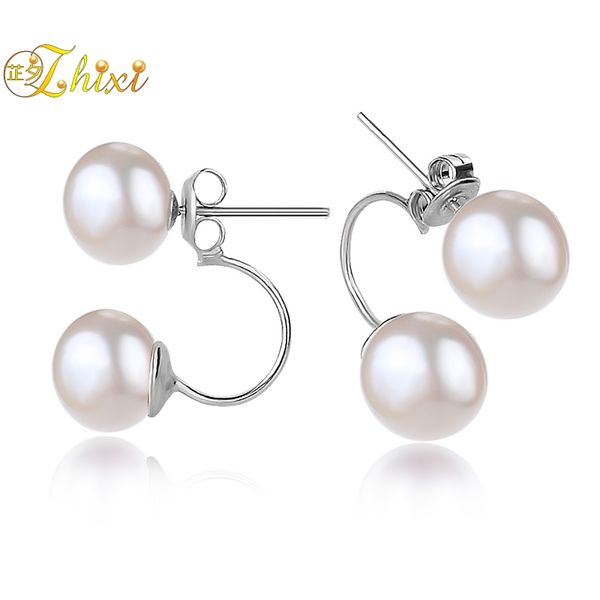 boucles d'oreille double perle boucles d'oreille double perle