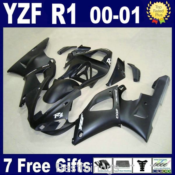 Heißer Verkauf Verkleidungssatz für Yamaha R1 2000 2001 schwarze Verkleidungen YZF R1 00 01 RF35