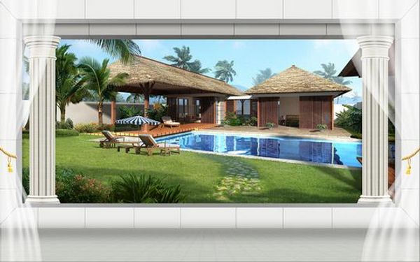 

курорт 3d-телевизор фон обои фрески фотообои 3d обои 3d обои для тв фоне