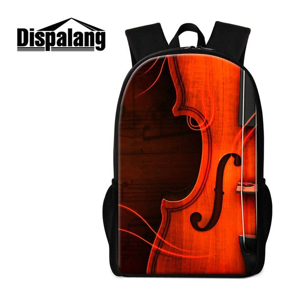 

factory direct wholesale school bags backpack for students 3d violin printed bookbags women travel shoulder bag rucksack rugtas