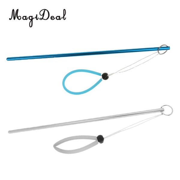 

magideal 2pcs 34cm/13.4'' aluminium alloy lobster tickle stick pointer rod w/ lanyard water sports scuba diving accessories
