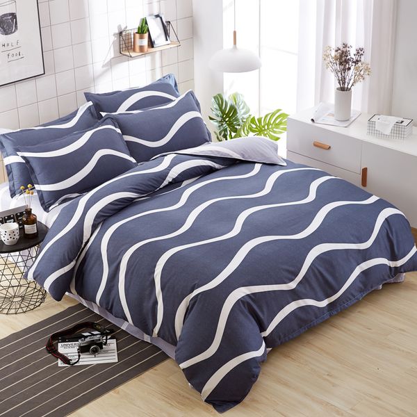 

grey, minimalist style. bedding sets contain duvet cover bed flat sheet pillowcase bedclothes 4 pcs