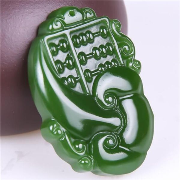 pendentif jade vert // blanc bouddha amulette,avec la chaîne gratuite