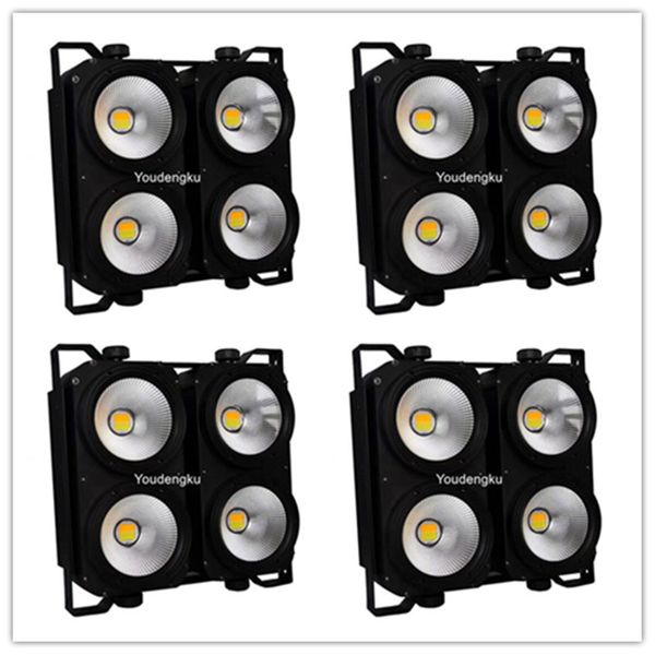 4 peças LED 4 Eye Stage Audiência Iluminação COB DMX PLINDER 4X100W DMX Stage Blinder Light