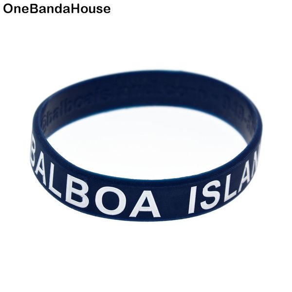 100 pcs eu amo a ilha de balboa silicone pulseira de borracha tinta enchida logotipo adulto tamanho para presente de promoção