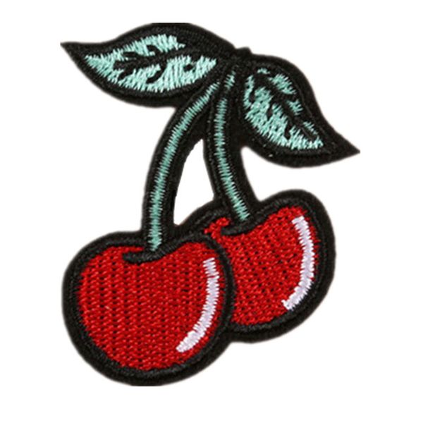 2019 Embroidered Patch Cherry Sewing Iron On Fruits Patches Badge