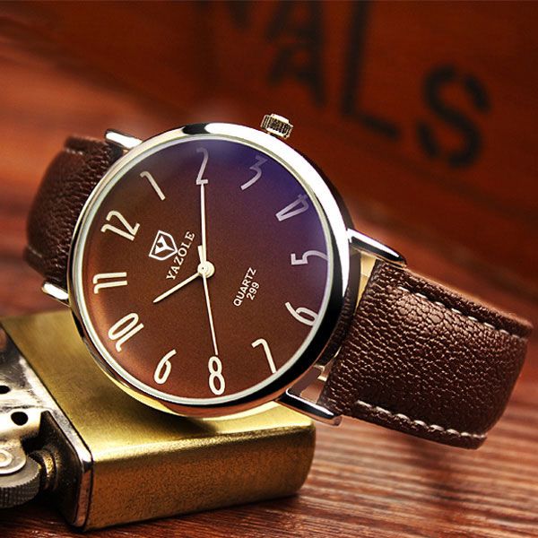 

yazole business quartz watch men famous new wrist watches for men clock male wristwatch relog relogio masculino, Slivery;brown