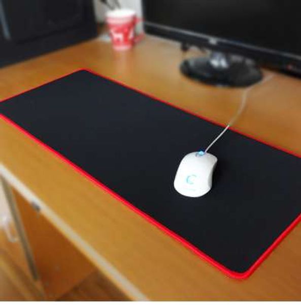pbpad Gaming Mouse Pad Bordo di bloccaggio Rosso/Nero Spessore di alta qualità di 5 mm più spesso Tappetino per mouse Tappetino per mouse Tappetino per tastiera Tappetino da tavolo