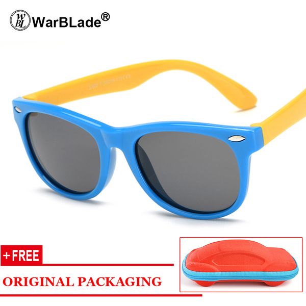 

kids boys tr90 unbreakable polarized sunglasses children girls safety polaroid uv400 mirror sun glasses sport oculos with case, Blue