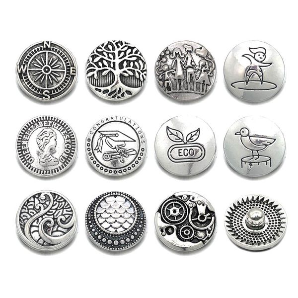 

flower w441 3d 18mm 20mm metal snap button for bracelet necklace interchangeable jewelry women accessorie findings
