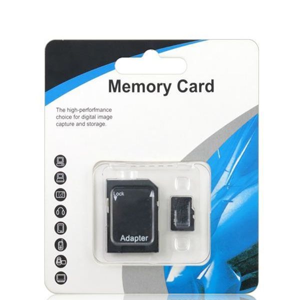 

blue white generic 80mb/s 90mb/s 32gb 64gb 128gb 256gb c10 tf flash memory card class 10 sd adapter retail blister package