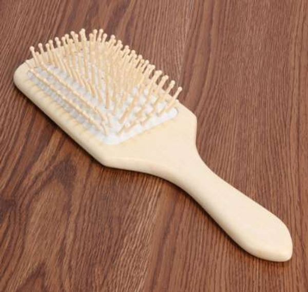 NUOVO 1 Pz Massaggio Pettine di legno Bambù Spazzola per sfiato per capelli Spazzole per capelli Cura e bellezza Massaggiatore SPA Commercio all'ingrosso di alta qualità