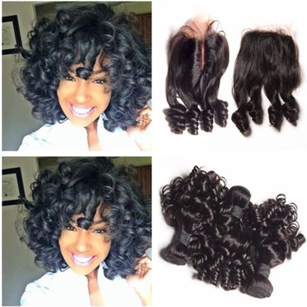 Virgin Malaysian Aunty Funmi Human Hair With Top Closure Romance
