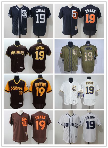 

wholesale men women youth san diego custom padres jersey #19 tony gwynn home red blue grey white kids girls baseball jerseys, Blue;black