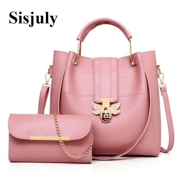 

sisjuly fashion large capacity women composite bags with bee luxury handbag female shoulder bag designer leather causal tote sac d18102906