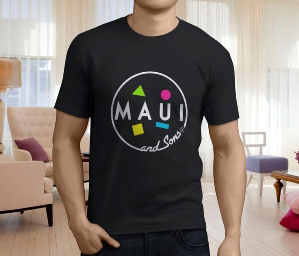 

new popular maui-sons men's black t-shirt size s-3xl, White;black