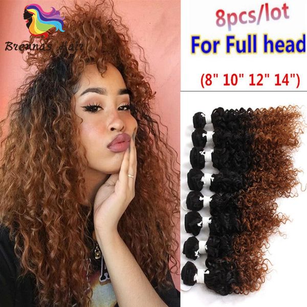 Burgundy Ombre Brazilian Mongolian Remy Human Hair Weave 8 14inch