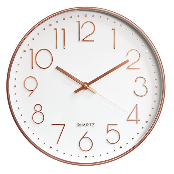

plastic mute wall clock creative fashion living room stereo digital scale wall clock