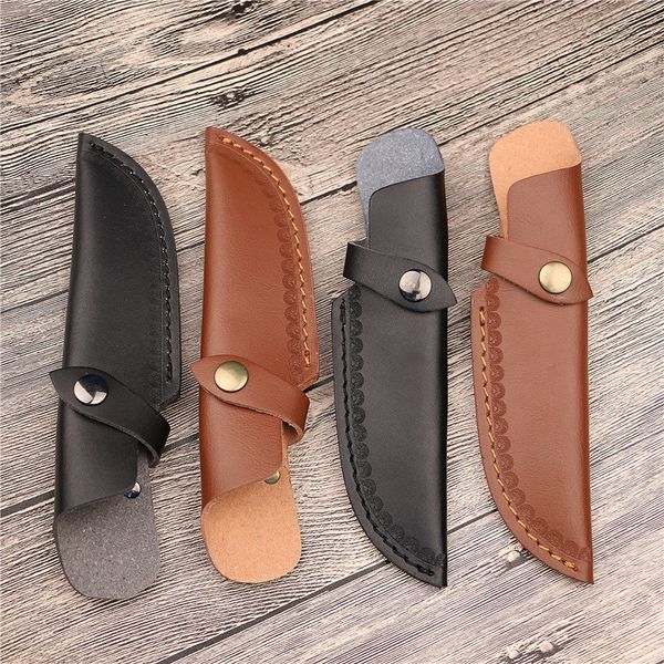 

straight blade sheath with opening above for belt knife holder leather cover camp outdoor tool holster case hunt carry scabbard pouch bag
