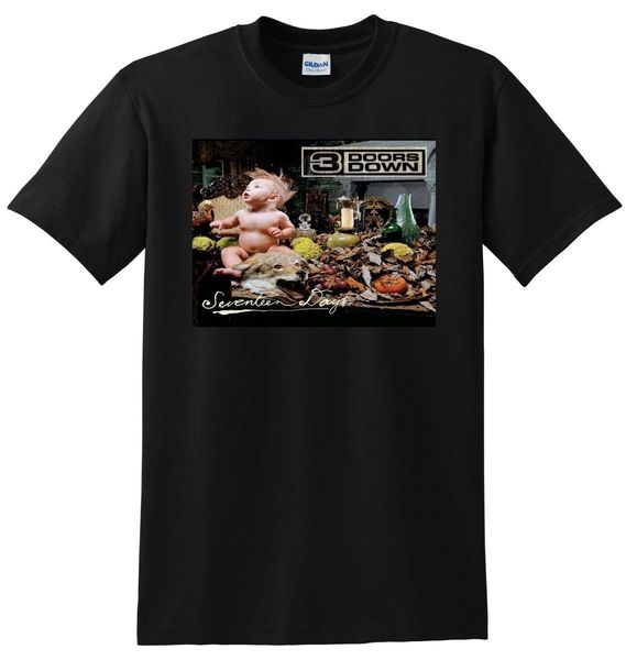 3 Doors Down T Shirt Seventeen Days Vinyl Cd Cover Tee Small