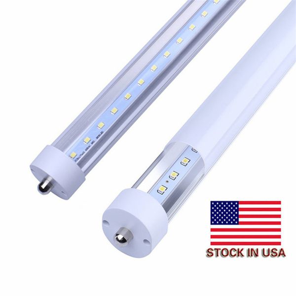 Tubo de luz T8 de pino único FA8 Base LED 8FT Lâmpada 45W Led Shop Lights 100W Substituição de lâmpada fluorescente Branco frio 6000K