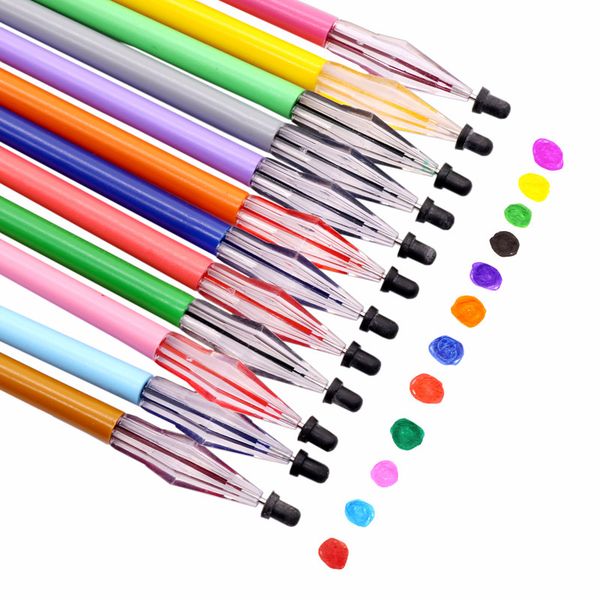 

multicolor refill gel pen refills diamond head student school office stationery 12pcs monochrome/12pcs color mixing perfect