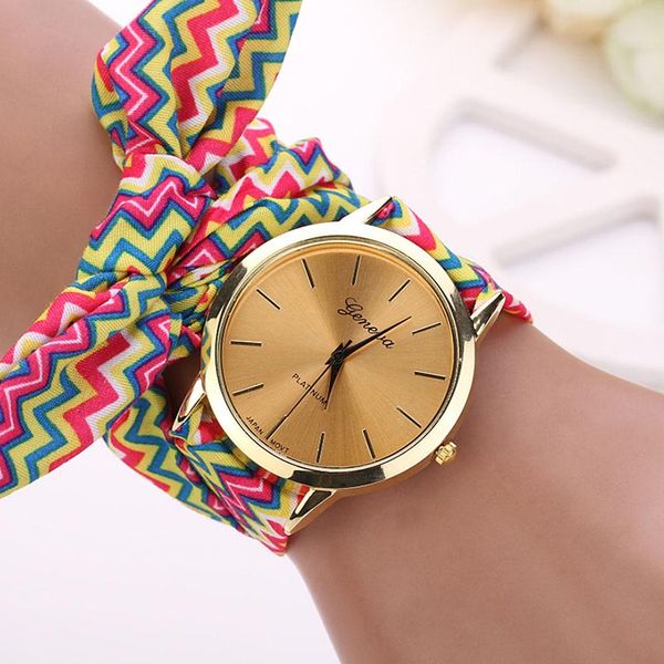

women's bracelet watches big dial cloth quartz wristwatch watch clock women relogios femininos horloges drop shipping, Slivery;brown