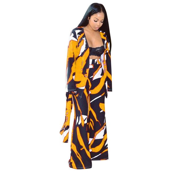 

2018 women two piece et loo e long leeve cardigan and wide leg pant uit ca ual autumn outfit 2 piece pant et