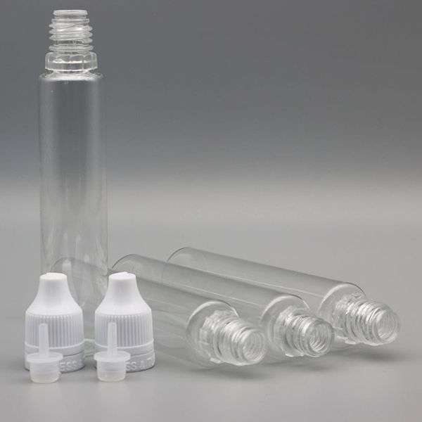 Miglior prezzo 2500 pezzi 30ml Bottiglie di penna vuote in PET trasparente Bottiglie di contagocce lunghe e liquide liquide Bottiglie di plastica stile penna da 1 OZ