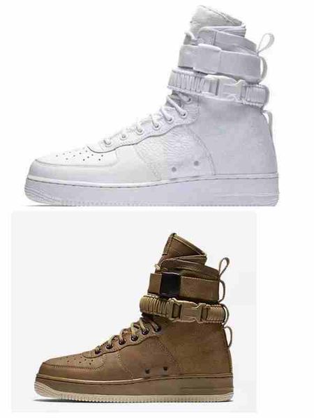 

002 special field sf af1 mid running shoes for men and women 5 color sports shoes sf af1 athletic sport trainers 36-45, Black
