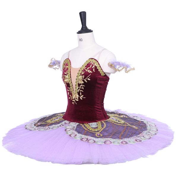 

взрослый фиолетовый классический балетная пачка сценическая одежда женщины балет юбка костюмы девушки балет танец производительность платья, Black;red