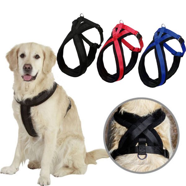 Acheter Vente En Gros Réglable Harnais Chien Sangles Collier Maille Gilet Lint Nylon Sangle De Poitrine De Chien Laisse Pour Chiens S M L Xl De 564