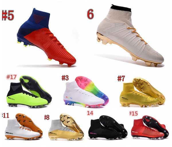 

2018 new arrival full black soccer cleats mercurial superfly soccer shoes high ankle cristiano ronaldo mens football boots