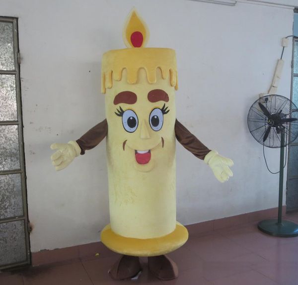 

2018 candle cartoon character mascot costumes for to wear for sale, Red;yellow