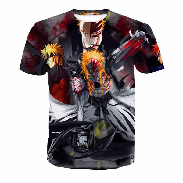 

новые мужчины / женщины 3d футболка аниме наруто печати с коротким рукавом смешные футболки harajuku фитнес повседневная топы рубашка u943, White;black