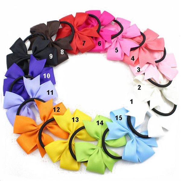 Venda quente Fashion Popular Children's Hair Ring Bowknot Borracha de borracha Bonito dos desenhos animados Bebê Acessórios T3G0073