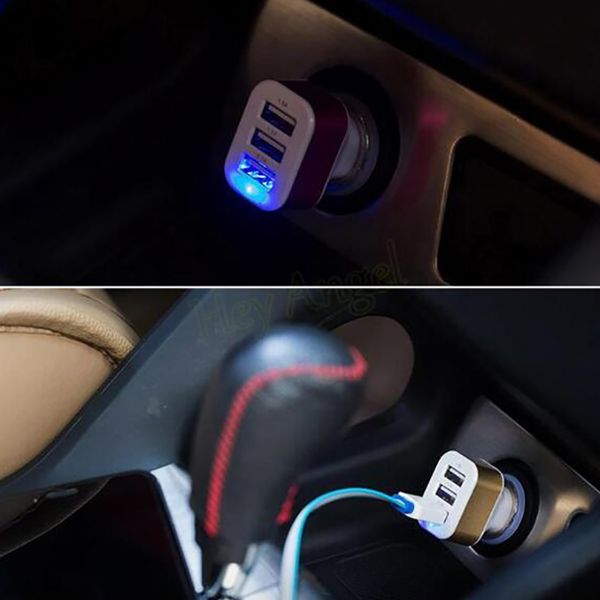

REMAX Full 3.6A 3 USB Fast Car Chargers Adaptor For IPhone X 10 8 7 Plus Charger Samsung Galaxy IPad Tablet IPod 200pcs