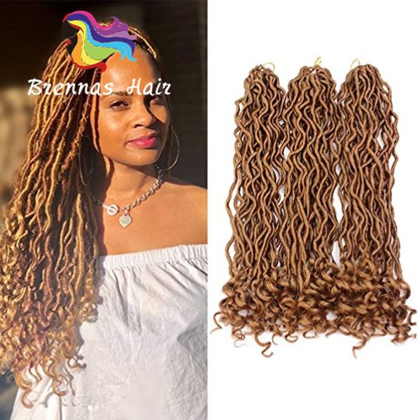Faux Locs Braiding Hair Crochet Brairs New Wavy Faux Locs With