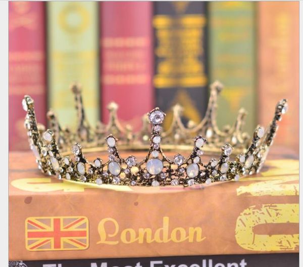 

queen of europe and the crown of the bride the whole round studio model wedding headwear, Slivery;golden
